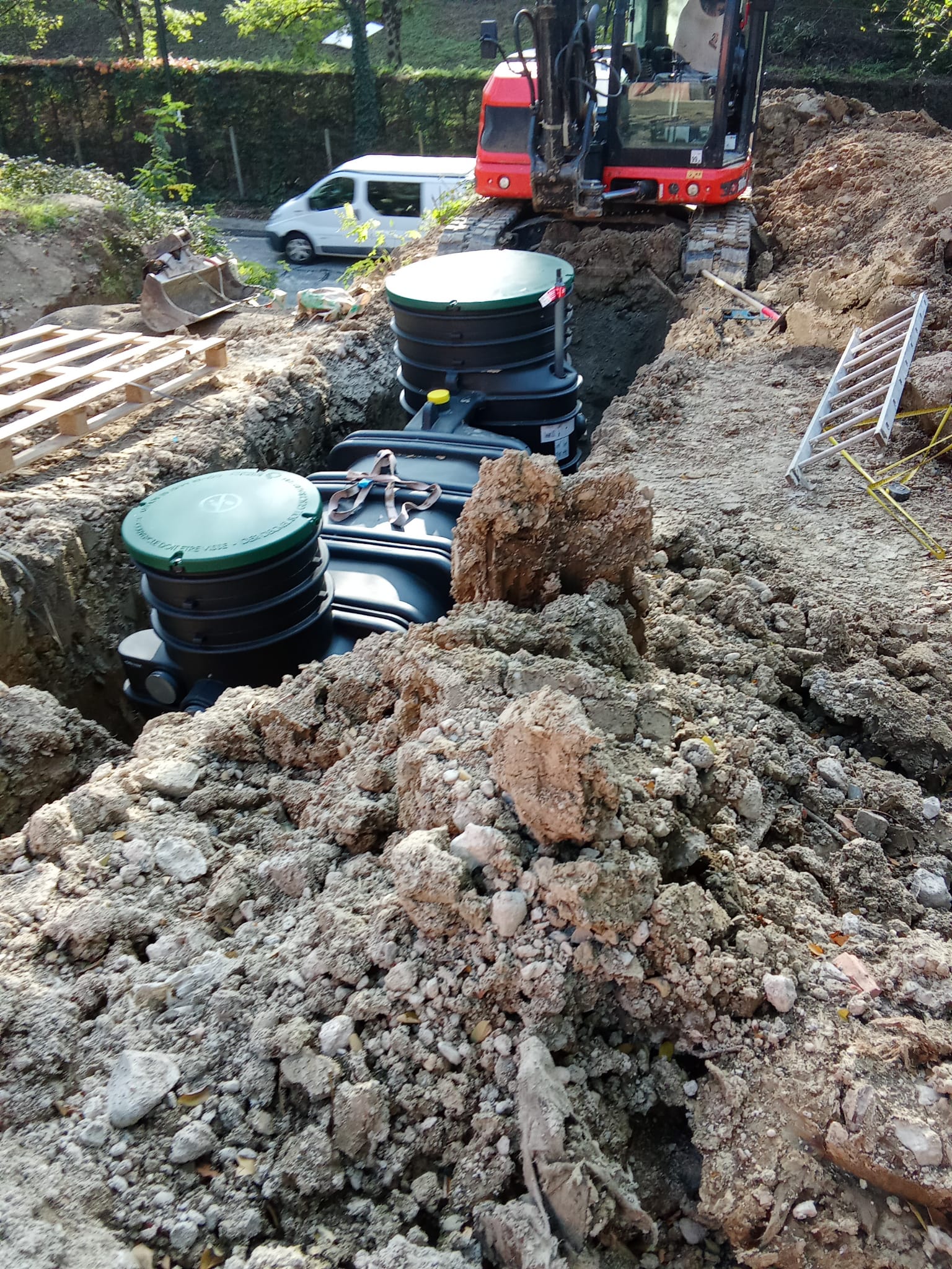 Réparation d'un réseau d'eau sous pression