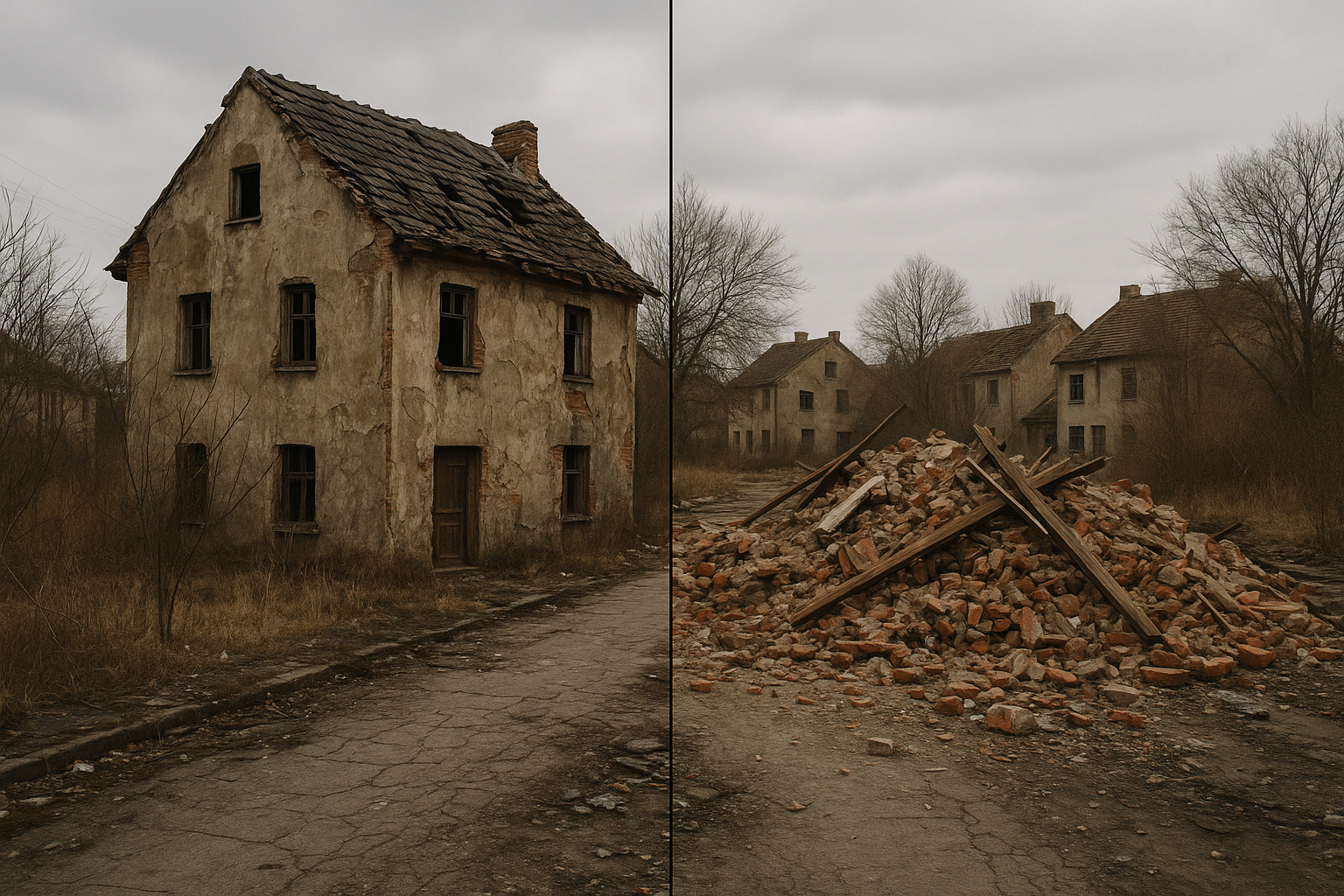 Démolition contrôlée d'un bâtiment par H.A.R.T.P