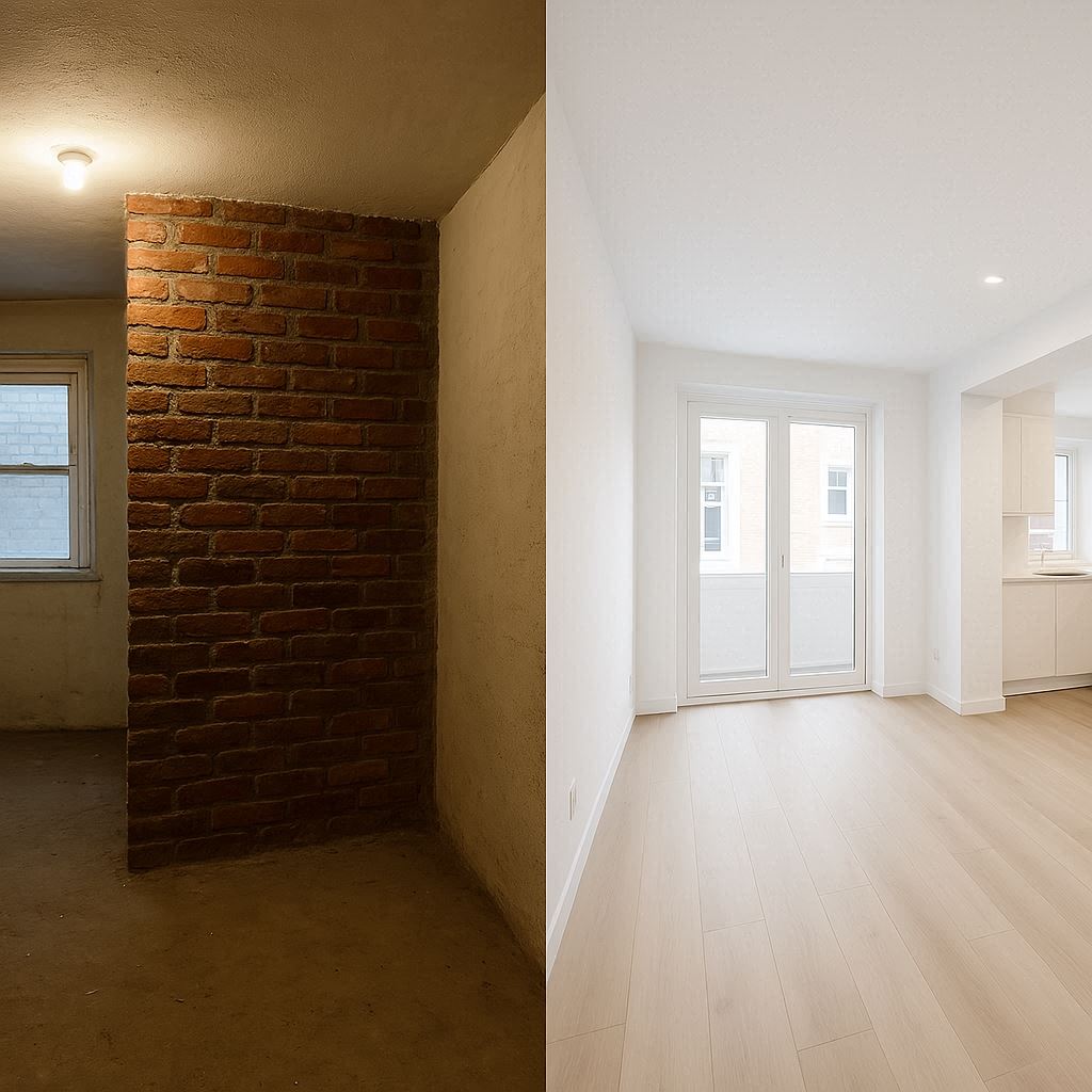 Installation de cloisons sèches par H.A.R.T.P